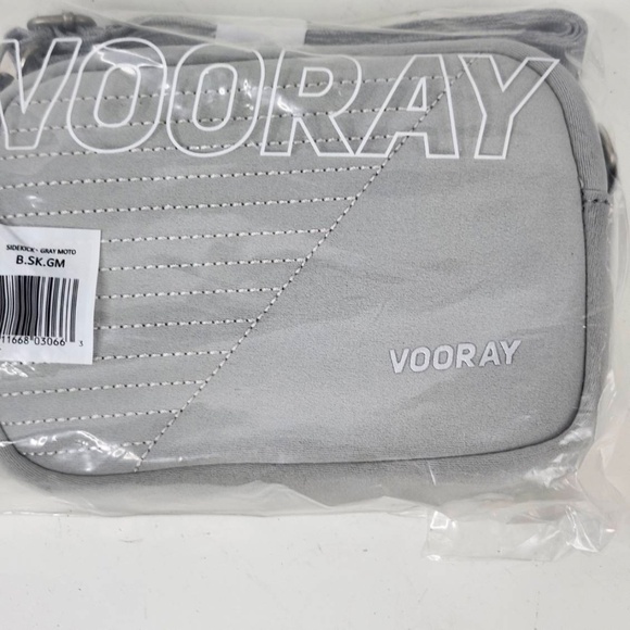 Vooray Sidekick Cross Body Bag Gray MOTO Woman’s Purse Ajustable Strap - Picture 2 of 8